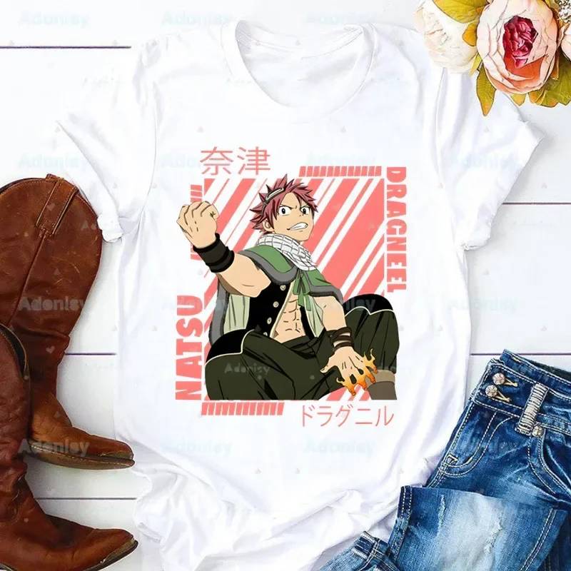 Женская футболка Fairy Tail Guild 90-х годов с графическим рисунком аниме, футболка в стиле Харадзюку, милая футболка с короткими рукавами Нацу зодиака, женская футболка