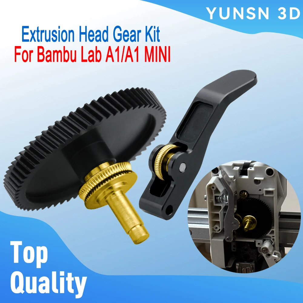 Шестерни для Bambu A1 MINI Комплект шестерен с ЧПУ POM из закаленной стали, комплект экструзионных шестерен для Bambu A1 MINI, запасные части