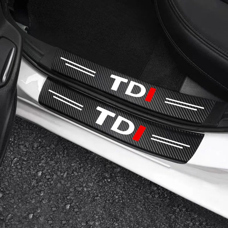 Фото Наклейка на бампер багажника автомобиля для Volkswagen VW TDI APR TSI Polo 5 6 Bora Jetta Passat B5 Golf 7 MK5 Beetle 3B Tiguan be нескользящая №2