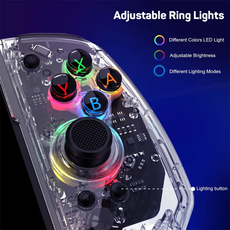 Фото LinYuvo KS44 Pro Контроллер для Nintendo Switch Геймпад Контроллер 6-осевой гироскоп Дизайн Проводной ручной металлический джойстик Двойной двигатель №4