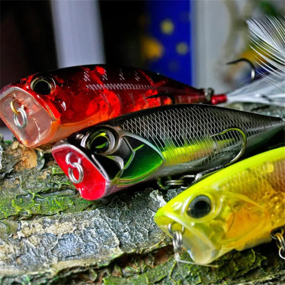 Рыболовная Приманка Topwater Popper, 9 г, 64 мм, жесткий искусственный плавающий воблер, пластиковая рыба, Троллинговый окунь, рыболовная снасть