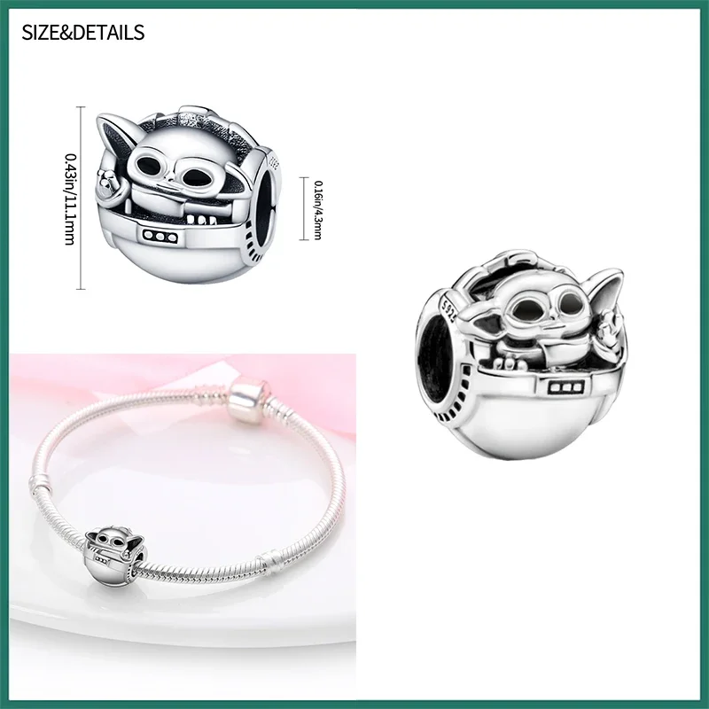 MINISO925 Стерлинговое Серебро военные шармы бусины подходят Pandora оригинальные браслеты для женщин 925 Серебро DIY ювелирные изделия подарок (art.: 3920c8092698e) - 3920c8092698e