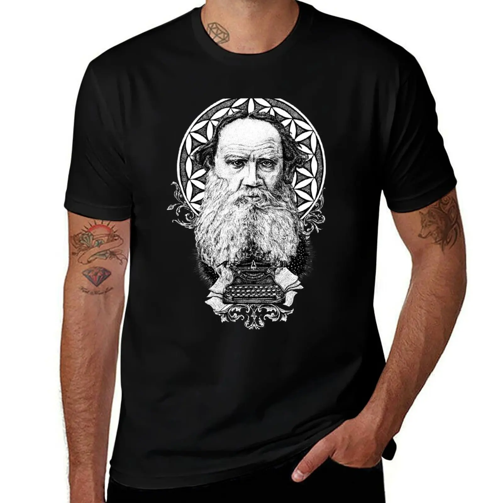 Футболка Tolstoy, мужская футболка, забавные подарки, возвышенные забавные футболки, мужская футболка