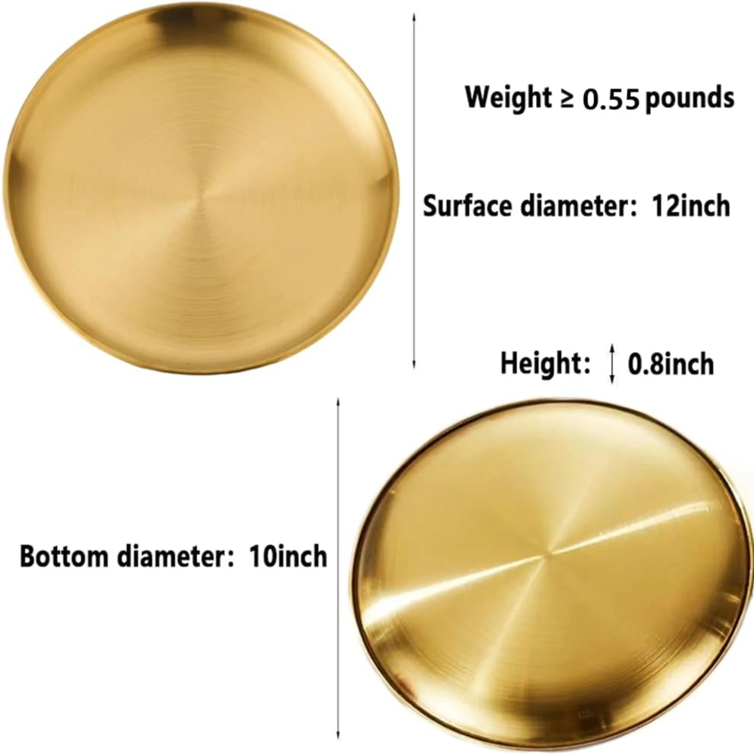 urable and elegant 4 piece set of golden brushed stainless steel plates - ideal for serving BBQ, snacks, and steak. Perfect addi (art.: 3920cb42bf7d1) - 3920cb42bf7d1