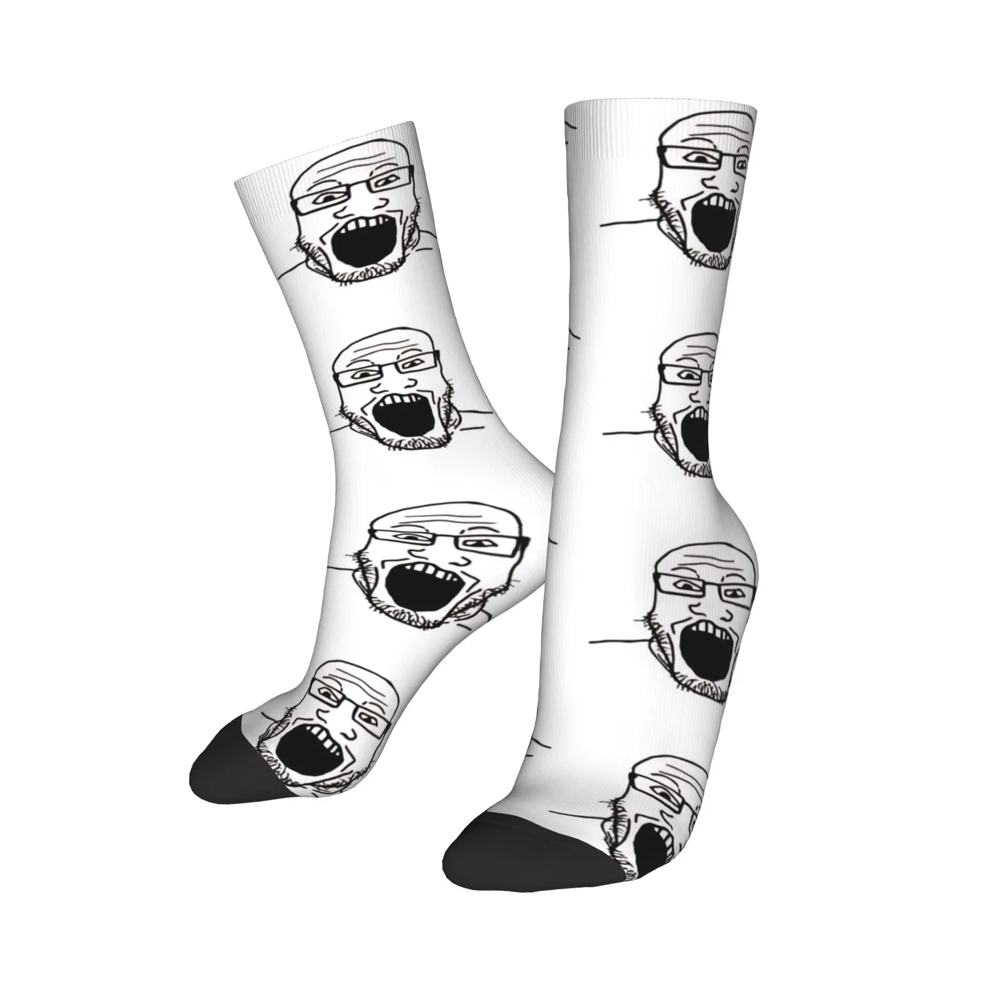 Фото Носки Markiplier Soyjak, зимние чулки для отдыха, взрослые и мужские мягкие носки, дизайнерские противоскользящие носки для скалолазания №3