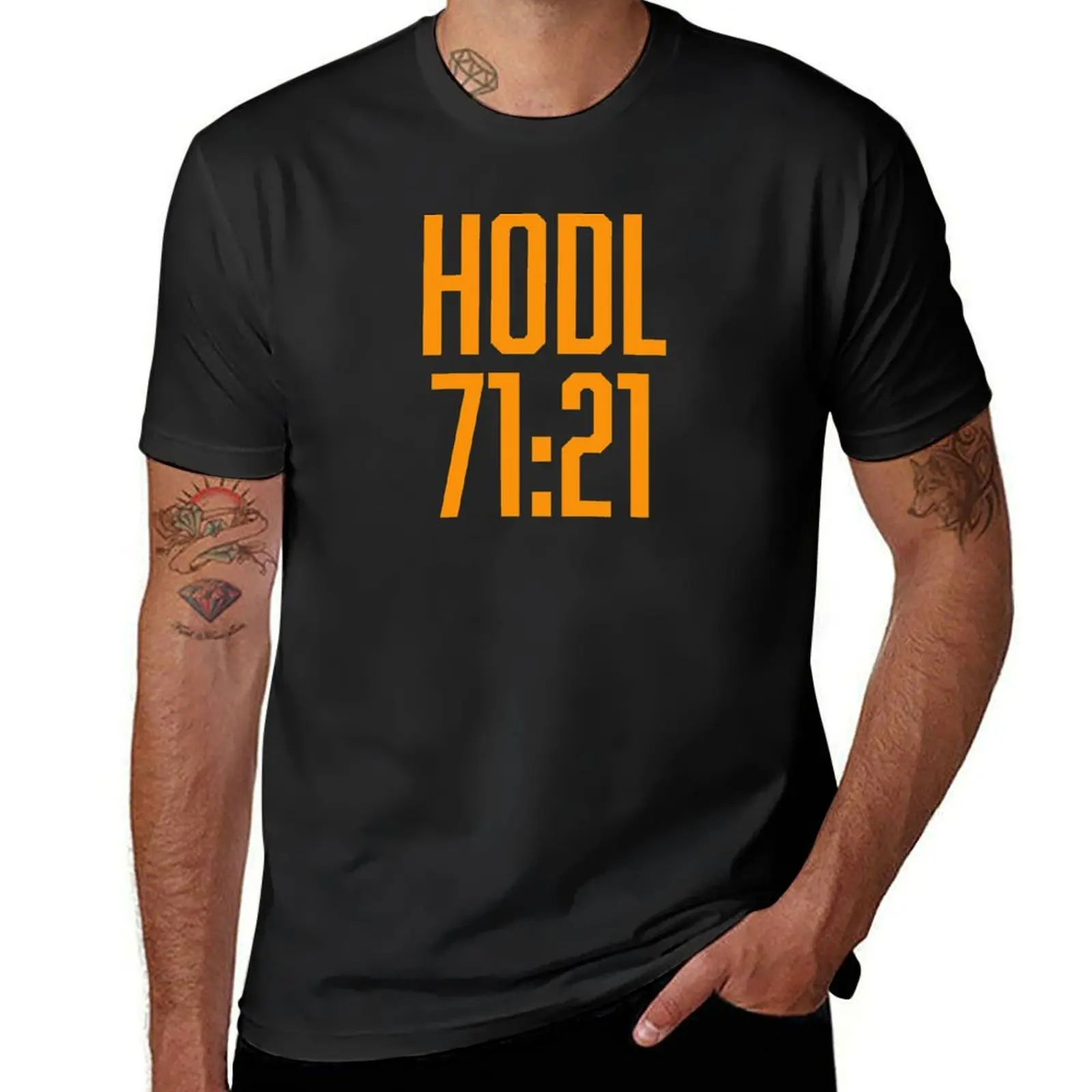 Футболка HODL 71:21, футболки, корейская мода, мужская одежда