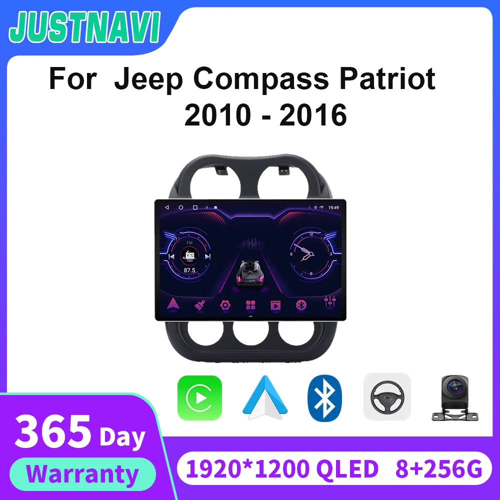 Автомобильное радио JUSTNAVI 13,1 дюймов 1920*1200 8 + 256G Android GPS-навигация для Jeep Compass Patriot 2010 2011 2012 2013 2014 2015 2016