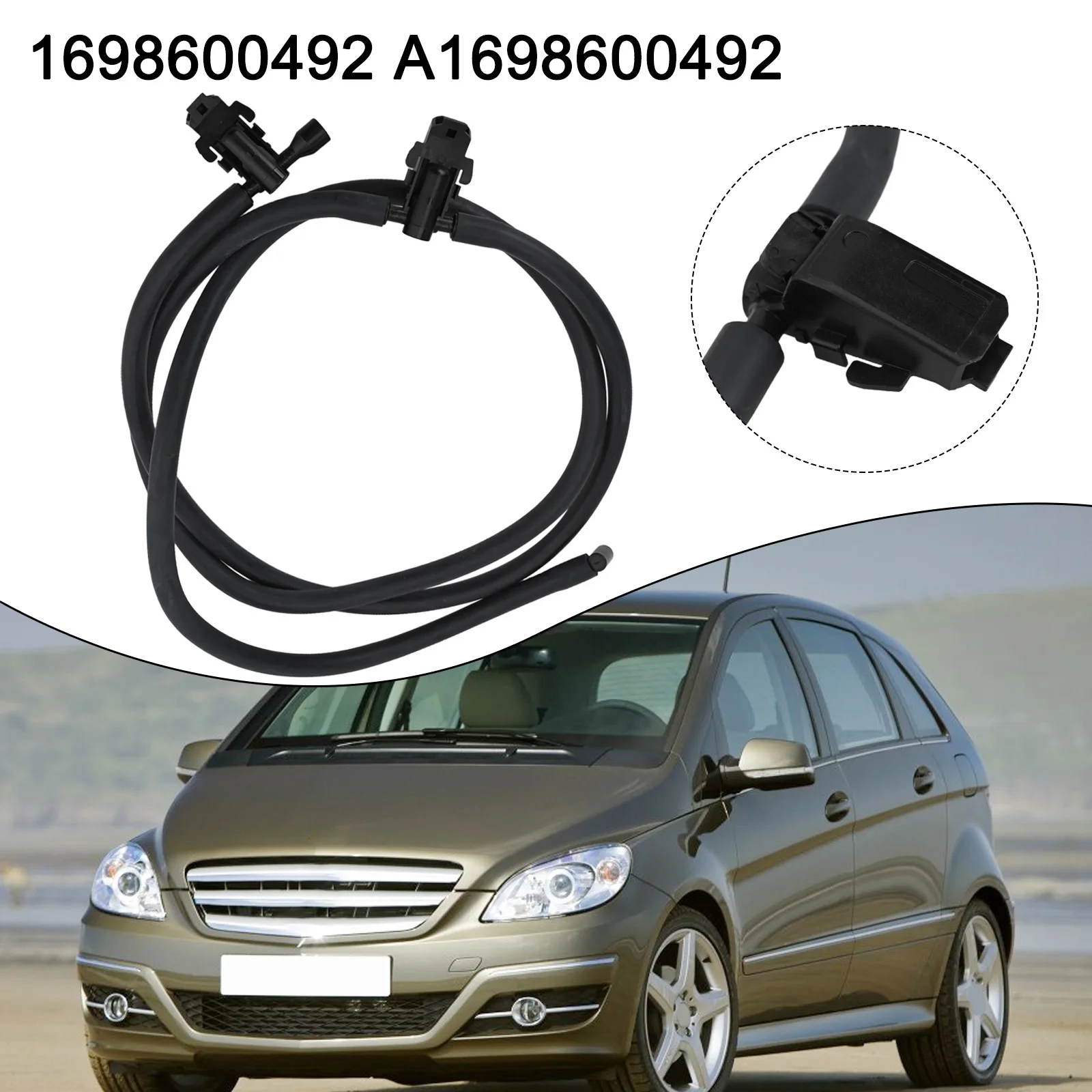 Фото Передние форсунки омывателя и замена шланга для Mercedes W169 W245 2004 2012, OEM A1698600492 Прямая установка №5