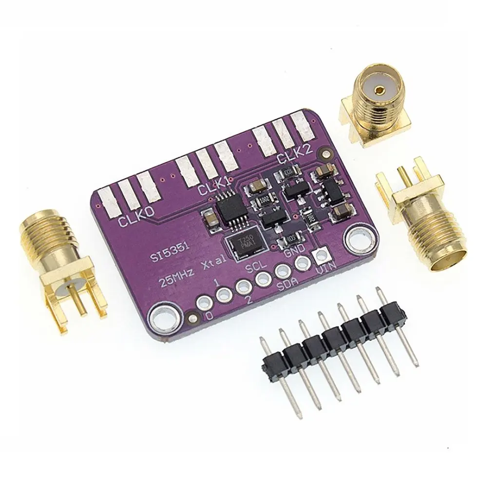 Фото DC 3 В 5 В SI5351 SI5351A I2C модуль генератора тактовых сигналов высокочастотный сигнал прямоугольной частоты 8 кГц-160 МГц для Arduino №2