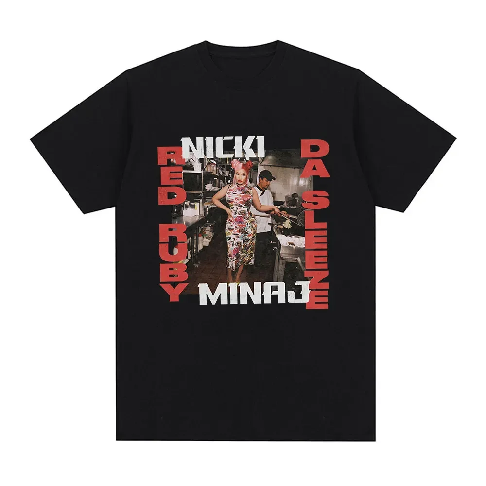 Nicki Minaj 2023 футболка с рисунком музыкального альбома Красного Буби да сон графическая Летняя мужская женская Винтажная Футболка большого размера в стиле хип-хоп Уличная одежда