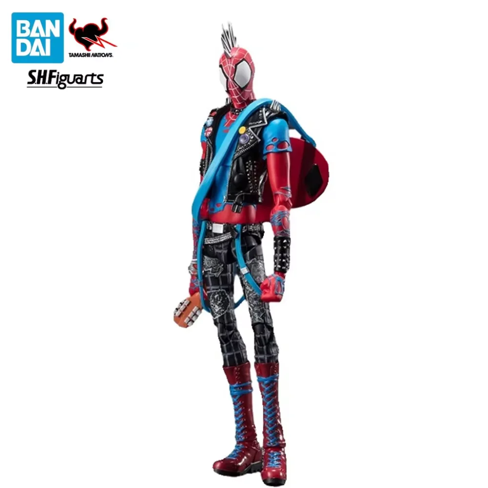 BANDAI S.H. Фигурка Человека-паука в стиле панк из аниме «Человек-паук», 15 см