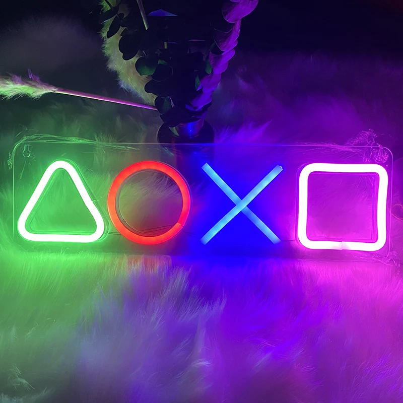 Неоновая вывеска для PS4, игровая лампа, настенная подвесная атмосфера, ночник, украшение KTV, бара, подарок на день рождения (art.: 3920bb51ca37c) - 3920bb51ca37c