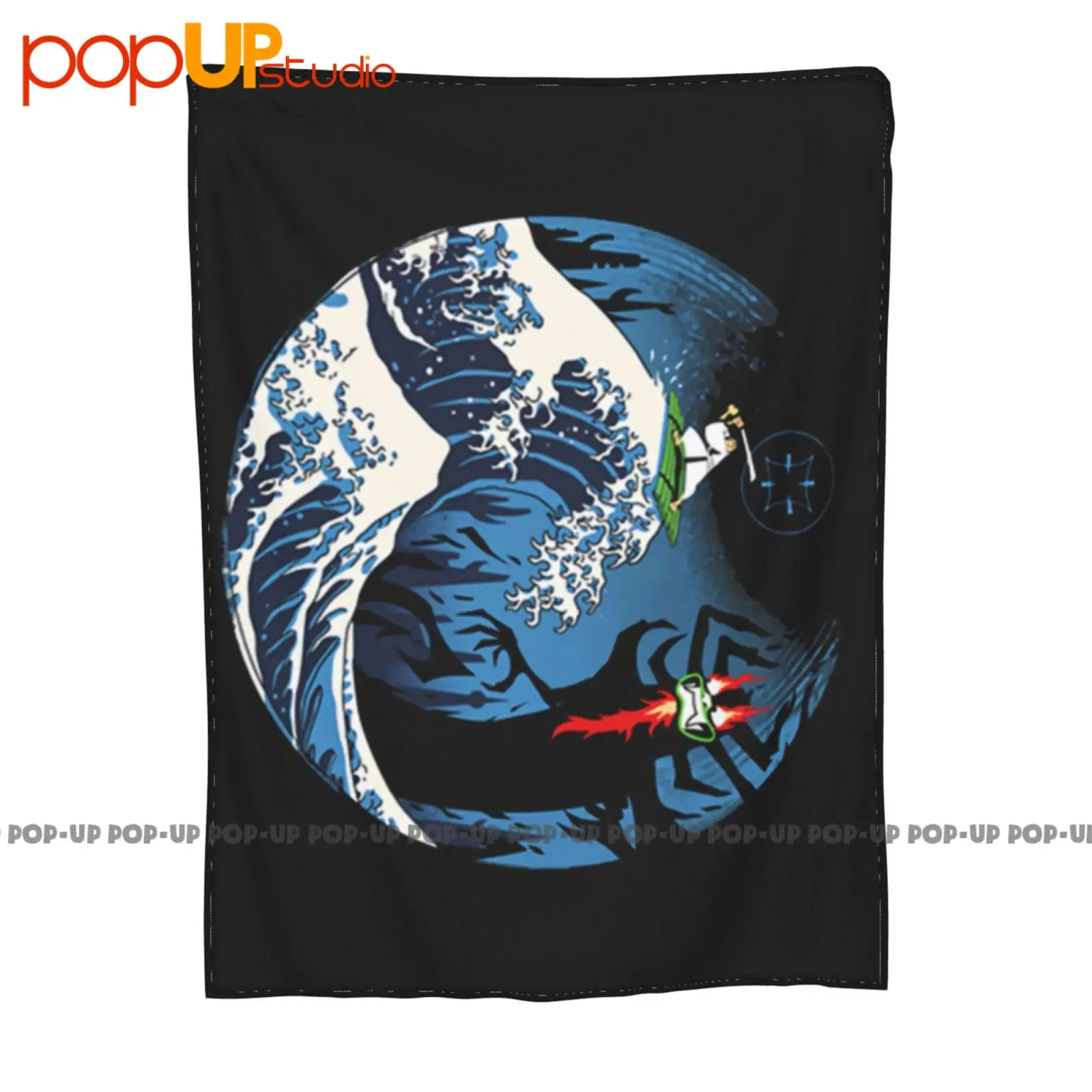 Фото Samurai Jack Surf On The Great Wave To Attack Evil Being Demon Aku Ультрамягкое одеяло Одеяло Зимний чехол для дивана Чехлы на кровать №2
