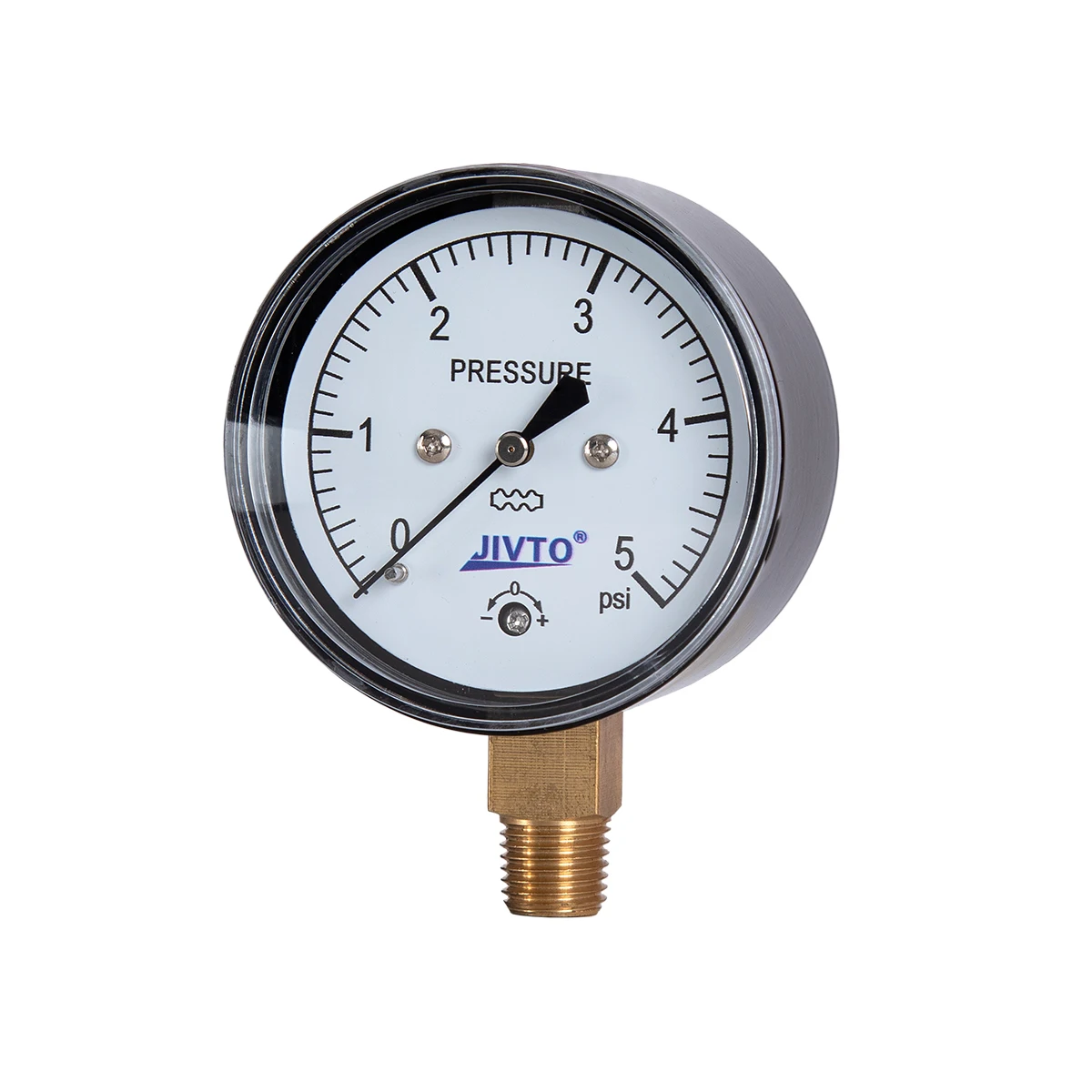 Низкокапсульный манометр 2-1/2 Dia, 1/4 NPT Нижнее крепление 3, 5,10 Psi 15, 20,30,60 IWC