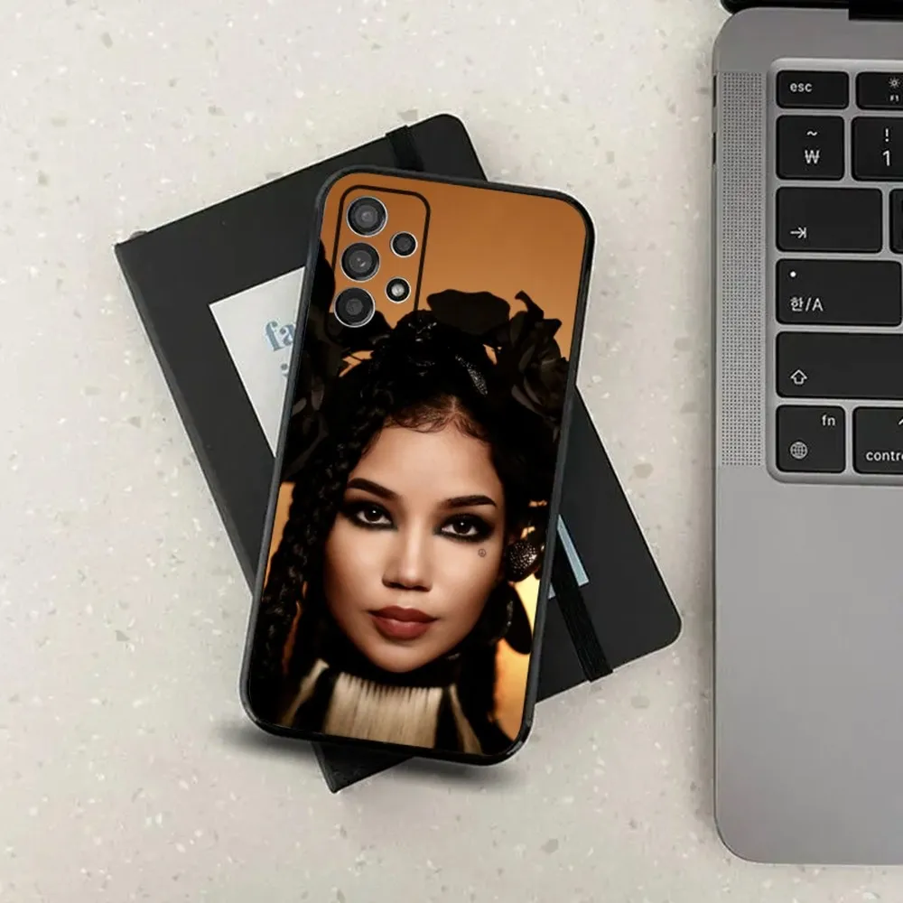 Фото Мягкий черный чехол для телефона Singer J-Jhene A-Aiko для Samsung Galaxy A13,A21s,A22,A31,A32,A52,A53,A71,A80,A91 №3