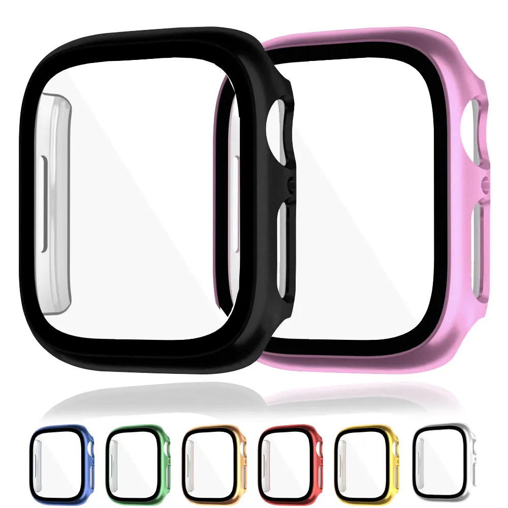 Защита экрана для планшетов Apple Watch серии 9, 8, 7, 6, SE, 5, 4, полная защита Бампера Для iWatch 45 мм, 41 мм, 44 мм, 40 мм