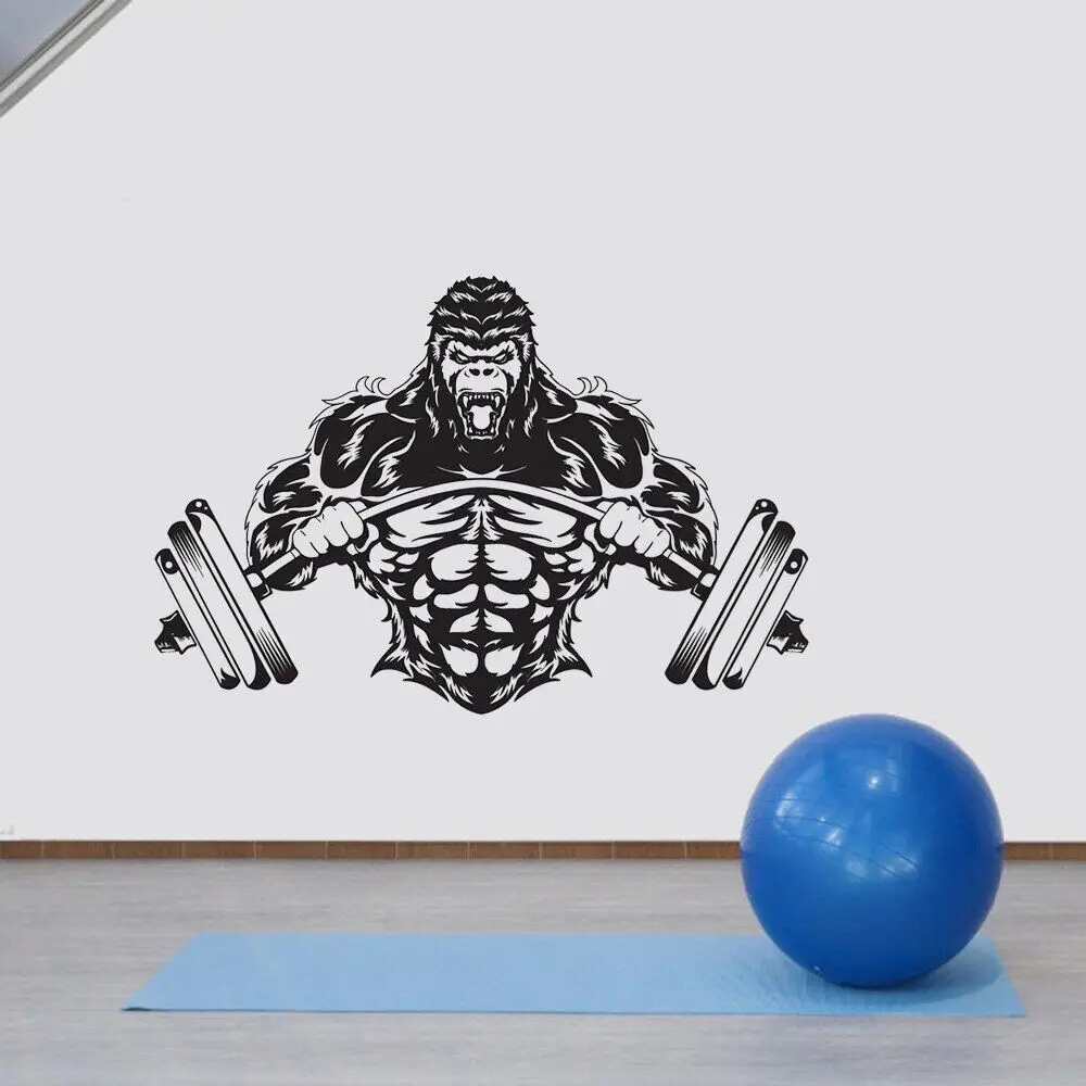 Наклейки для фитнеса на заказ, виниловые наклейки Gorilla Gym с мотивацией, логотип Crossfit