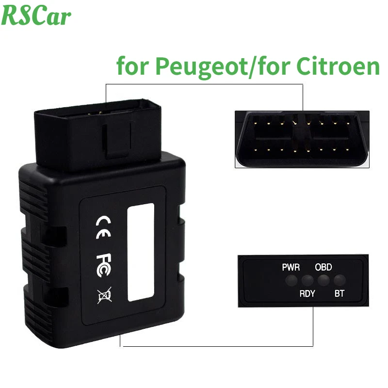 Новейший диагностический инструмент OBD2 PSA COM Bluetooth для Peugeot/Citroen PP2000 сканер Bluetooth диагностический инструмент программирования
