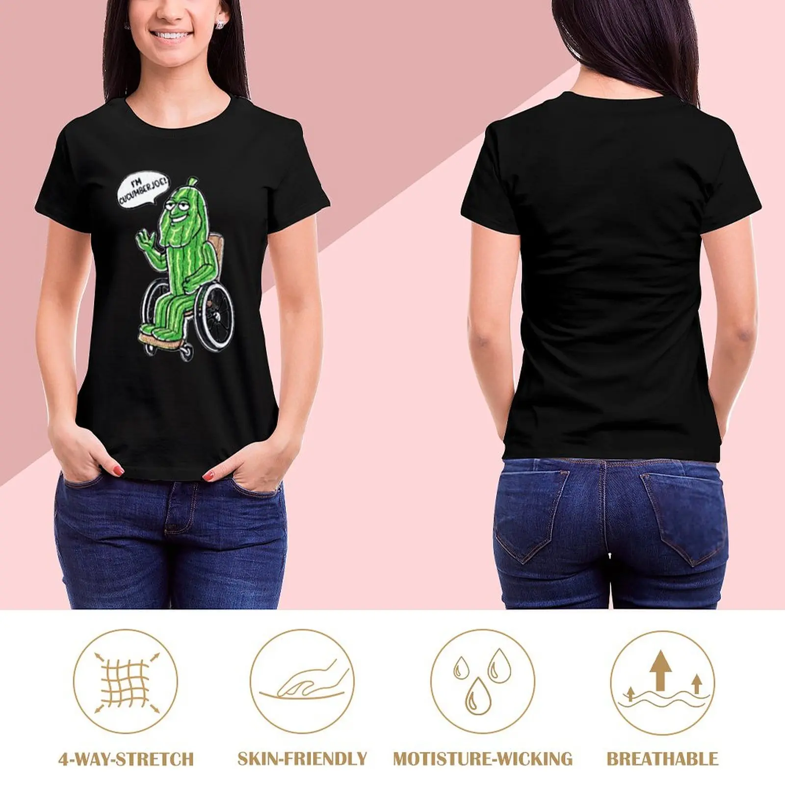Фото Я огурец Джо! Coolshirtzcold (репродукция) футболка, эстетическая одежда, кавайная одежда, летние блузки для женщин 2024 №5