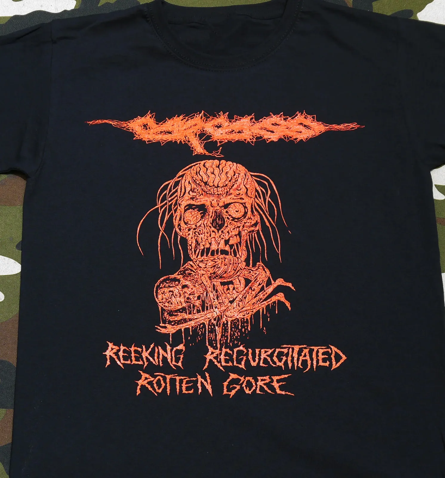 CARCASS - Reeking Regurgitated Shirt Band Black Shirt Gym Clothing Men Oversize T-Shirts Mens Designer Clothes Gym Clothing