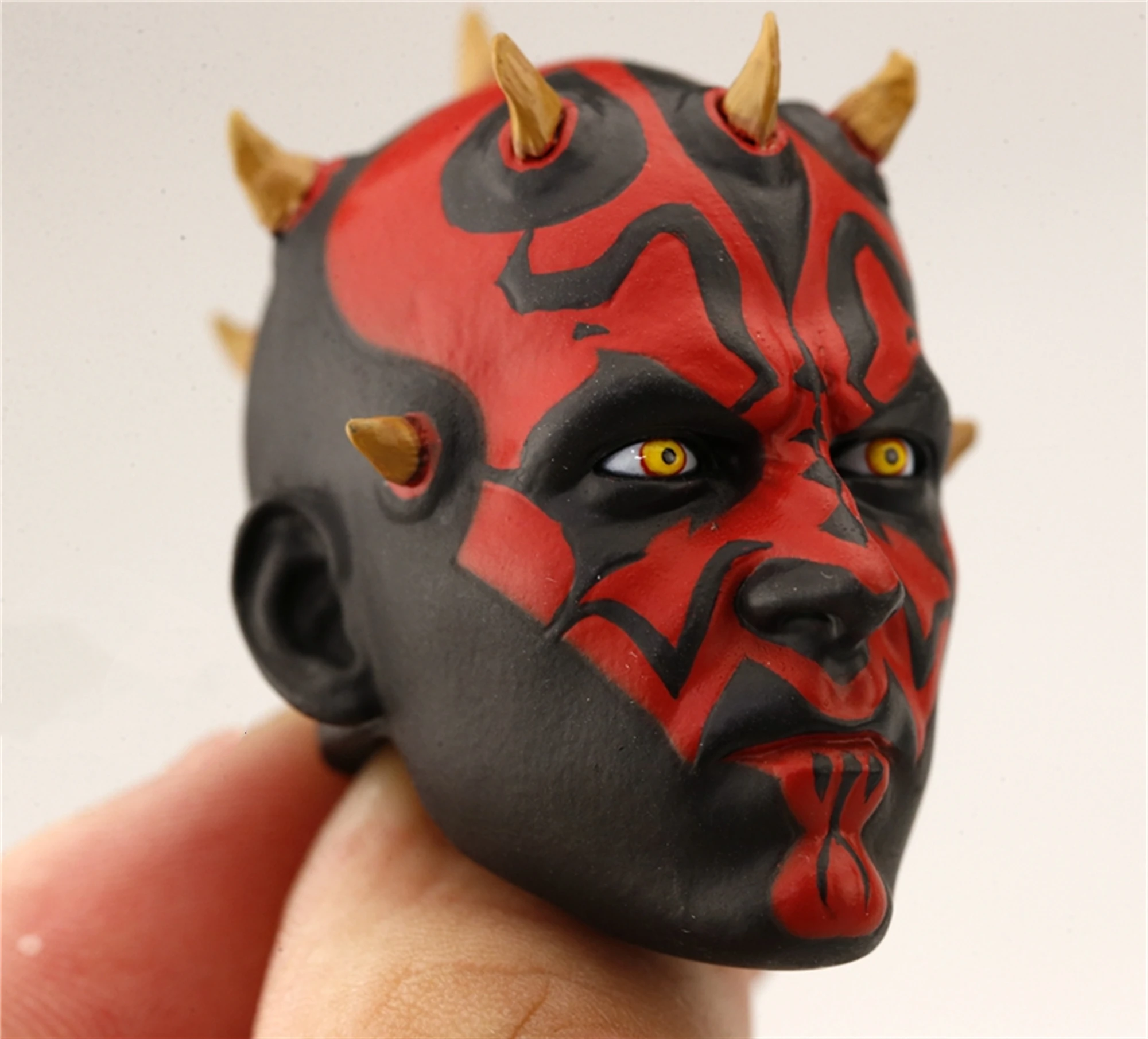 Фото 1/6 масштаб Darth Maul Sith Lord голова резьба модель подходит для 12-дюймовой TBLeague Phicen Body фигурки игрушки №2