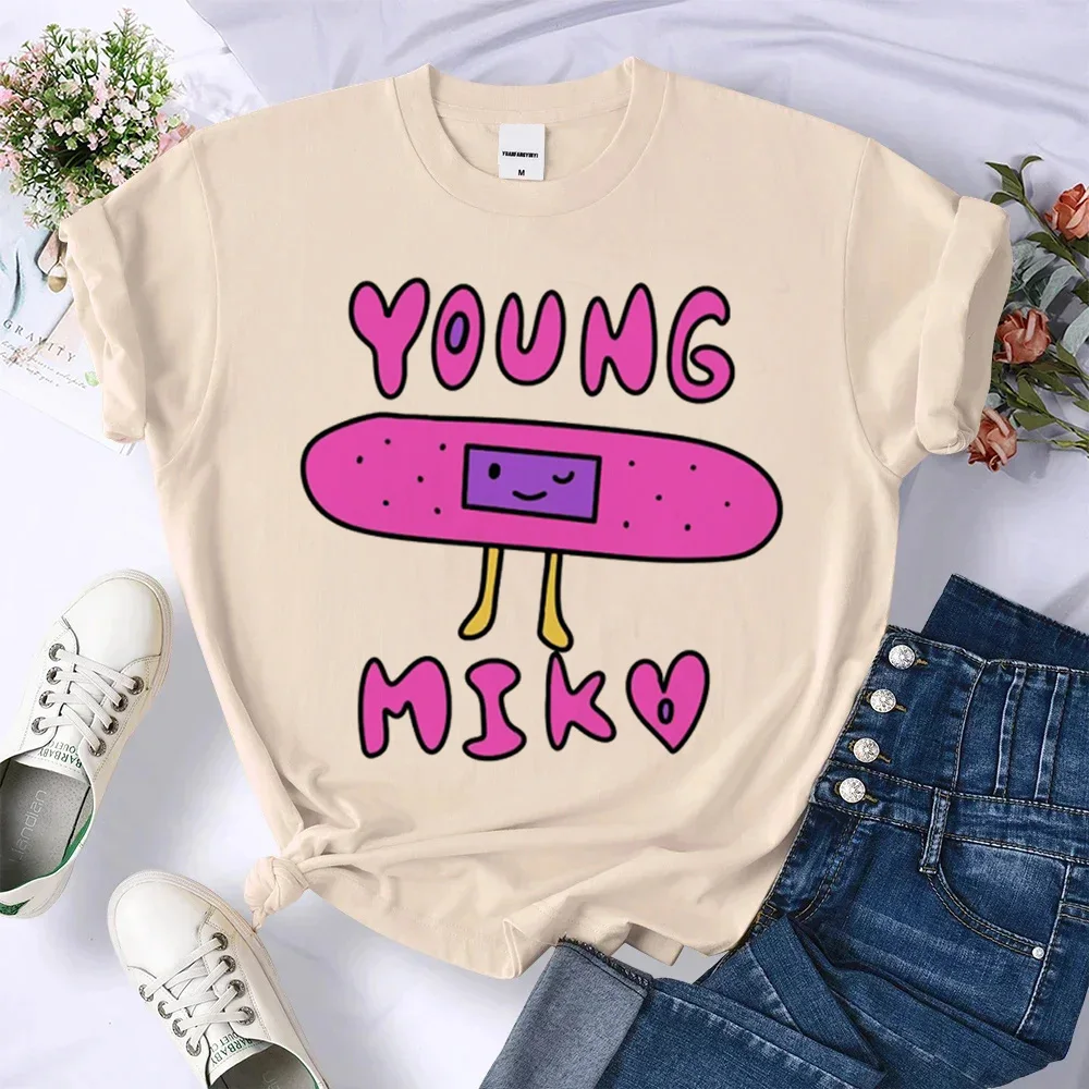 Женская футболка Young Miko, смешная футболка, Женская одежда из аниме в стиле Харадзюку