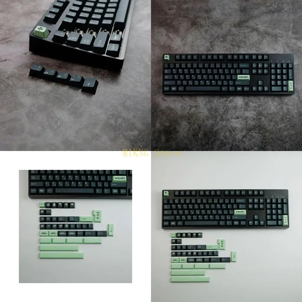 Профиль вишни PBT Клюки клавиши Wasabi 142 Клюки для механической клавиатуры Subb Subb Best Sale