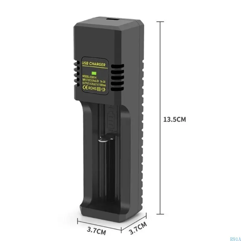 R91A 1-канальный аккумуляторный адаптер зарядного зарядного зарядного устройства.