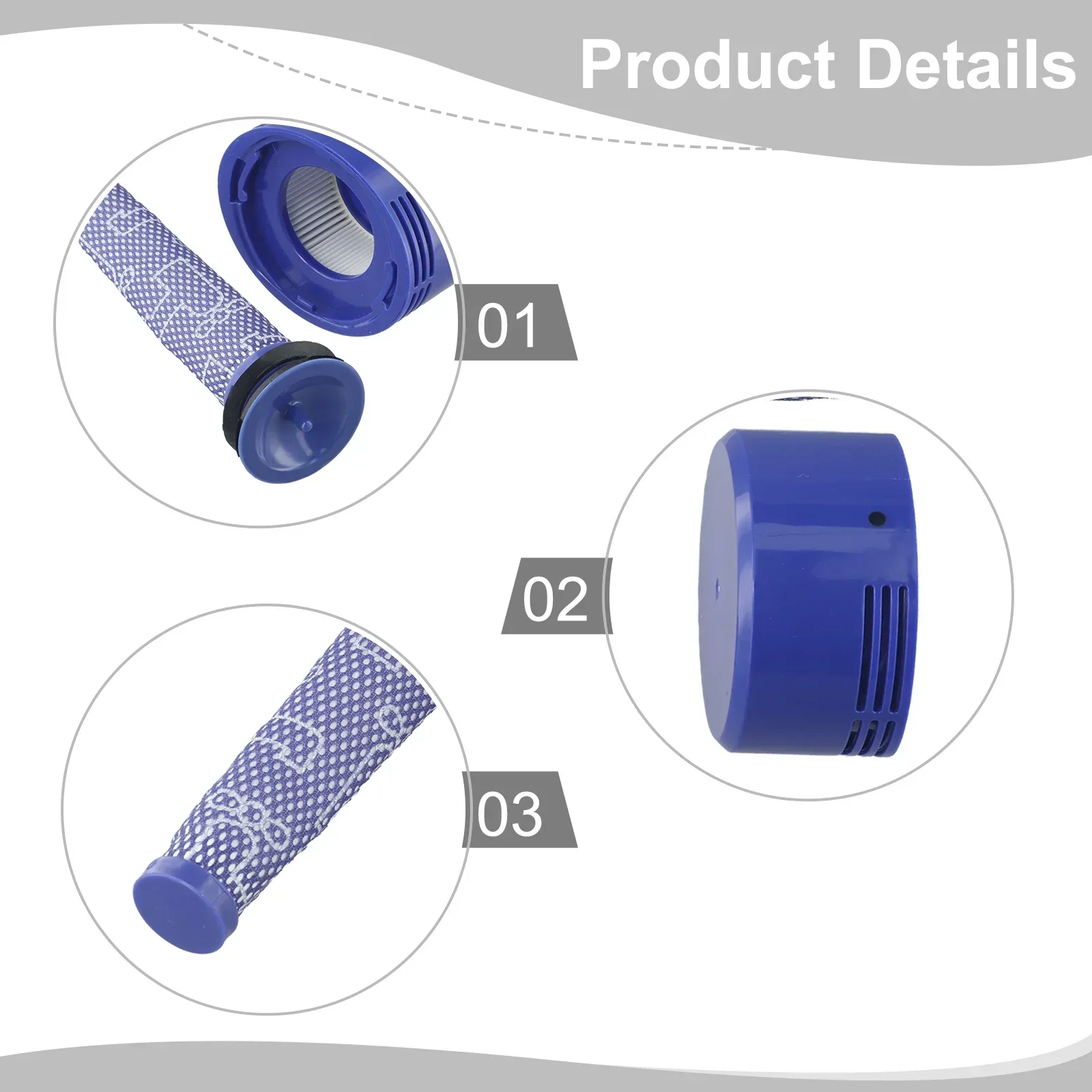 Комплект переднего и заднего фильтра для V8 V7 Animal Absolute, беспроводной пылесос Embout Aspirateur, пылесборник, двигатель пылесоса (art.: 3920c8a79244d) - 3920c8a79244d
