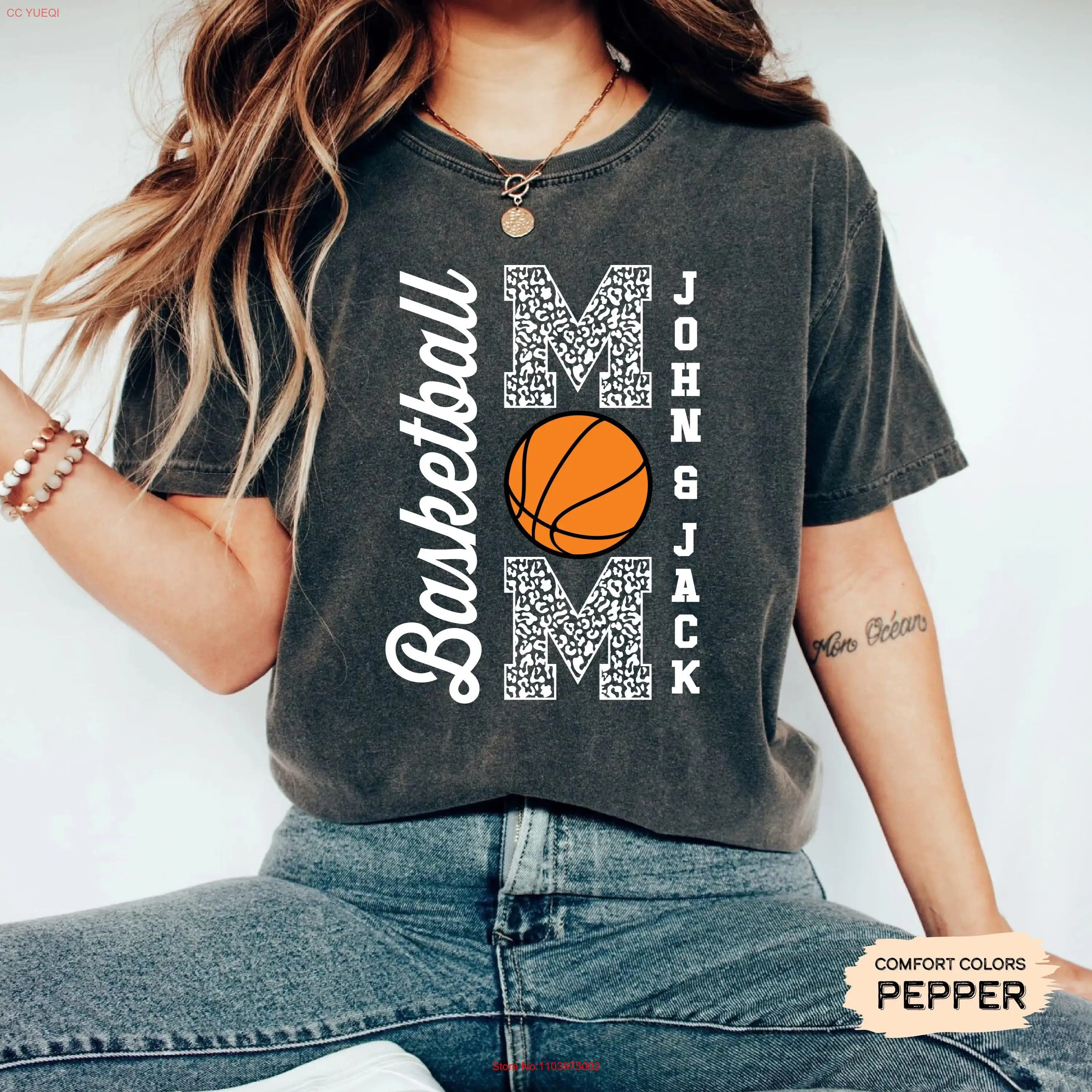Personalized Children Names Basketball T Shirt Mom for Mama Game Day long or short sleeves
