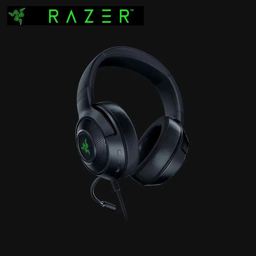 Фото Проводная игровая гарнитура Razer Kraken V3 X с объемным звуком 7,1, гарнитура с драйвером TRIFORCE 40 мм, гиперпрозрачный кардиоидный микрофон №5