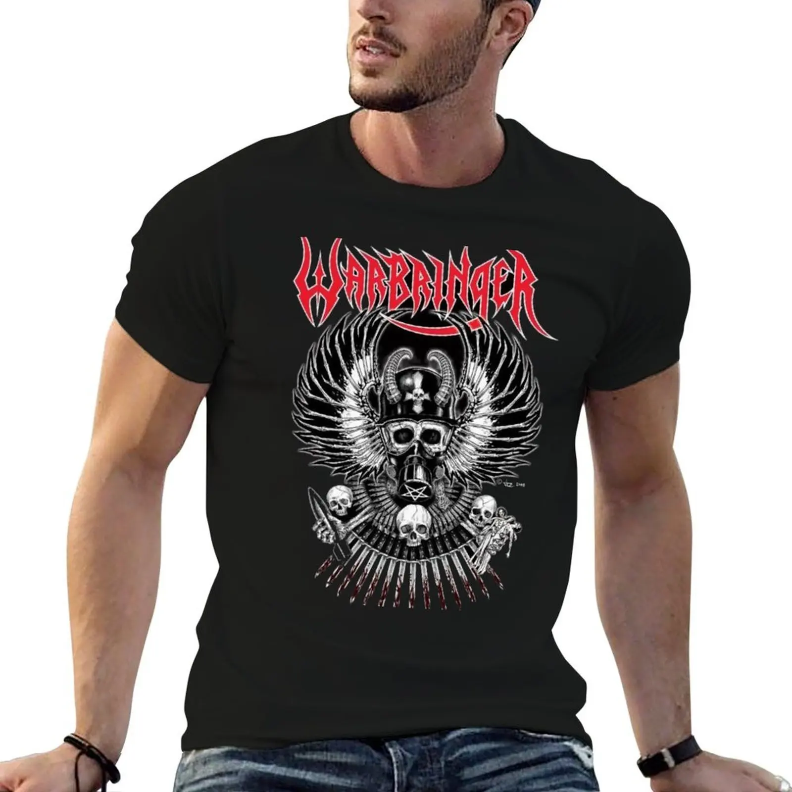Warbringer - футболка с логотипом, мужские футболки, футболка из 100% хлопка