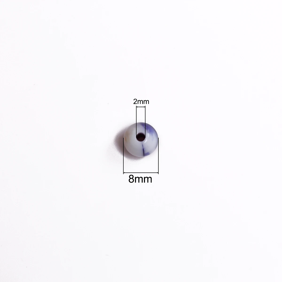 Фото Бусины круглые из нефрита и смолы, 8 мм, 50 шт. №2