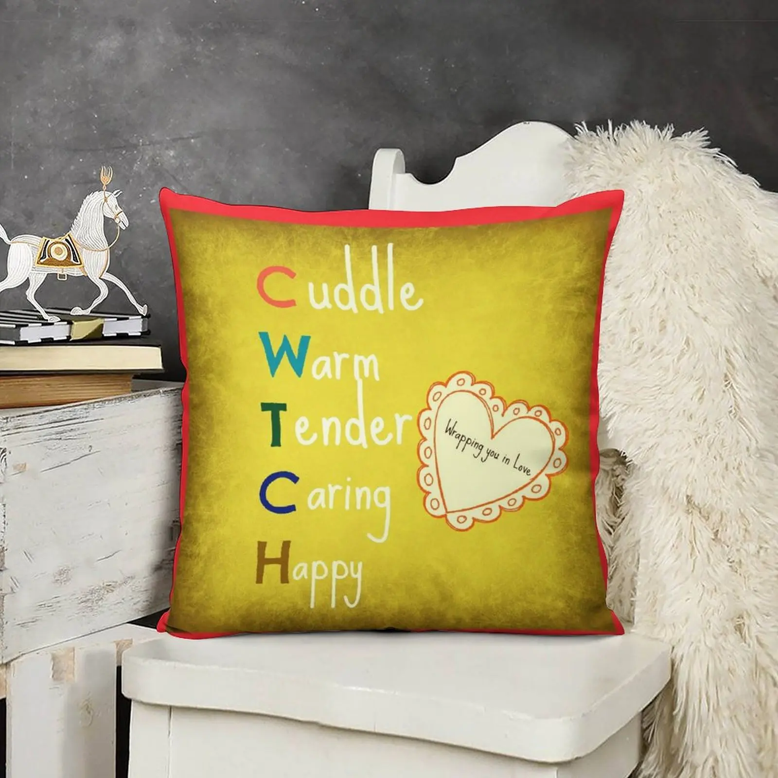 Cwtch..обертка тебя влюбленная декоративная подушка, декоративная наволочка, декор для дома, чехол для подушки, подушка