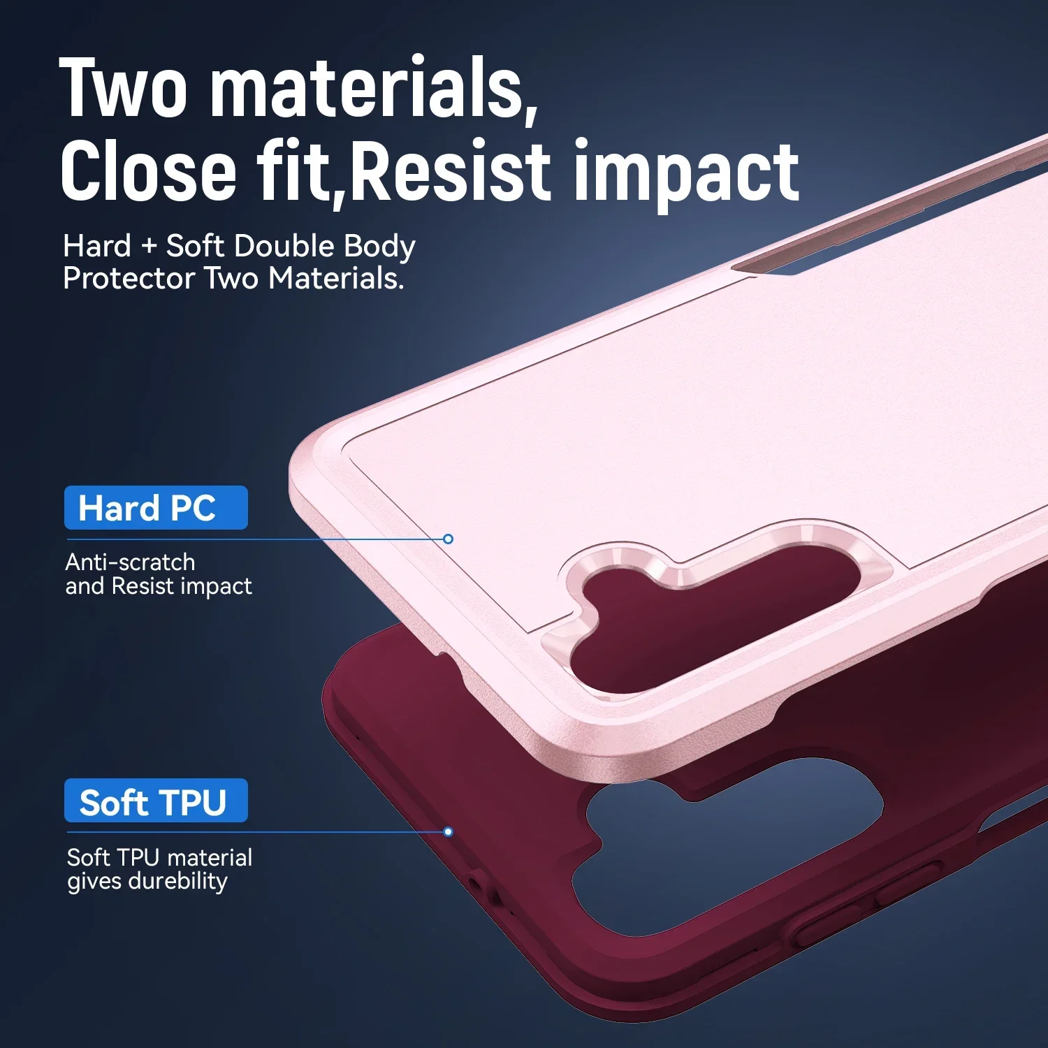 Фото Жесткий защитный чехол для Samsung Galaxy S23 FE 5G S24 S22 S21 S20 A55 A35 A54 A15 A05S A14 A53 №3