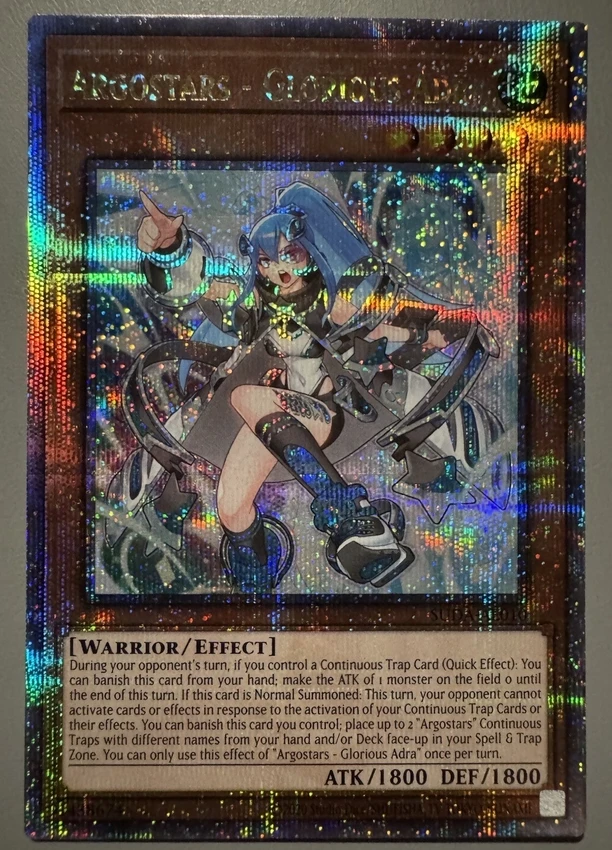 Yugioh KONAMI Monsters SUDA-AE010 Argostars - Glorious Adra Quarter Century Secret Редкая азиатская английская коллекция мятная карта