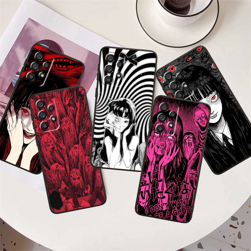 Аниме Junji Ito Girl Tomie для Samsung A53 A52 A33 A32 A51 A71 A21S A13 A73 A55 A22 A23 A35 A72 A54 A12 5G черный чехол