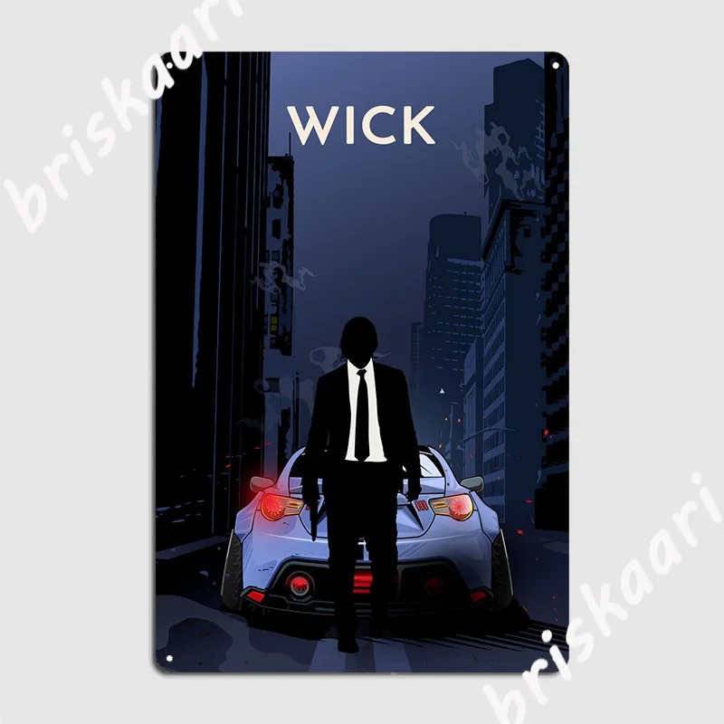 Металлический знак John Wick, кинотеатр, создание постера, клубный оловянный знак, плакаты