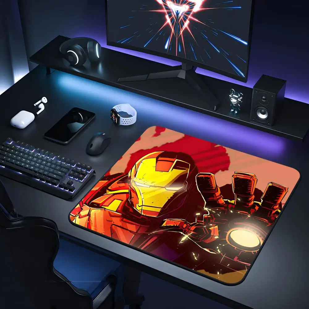 Iron Man Mouse Pad Gaming Laptops Keyboard Mat Deskmat Pc Accessories Desk Protector Mousepad Gamer Mats Anime