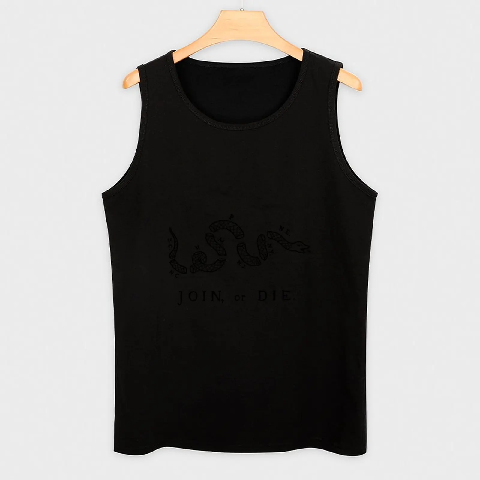Фото Join or Die Tank верхние жилеты Мужская футболка, мужские куртки без рукавов для спортзала №3