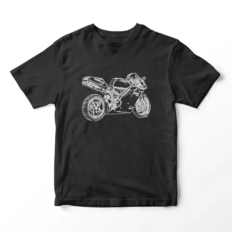 Мужская футболка 2024, Повседневная летняя Фотографическая футболка Ducatis 996R с короткими рукавами из 100% хлопка
