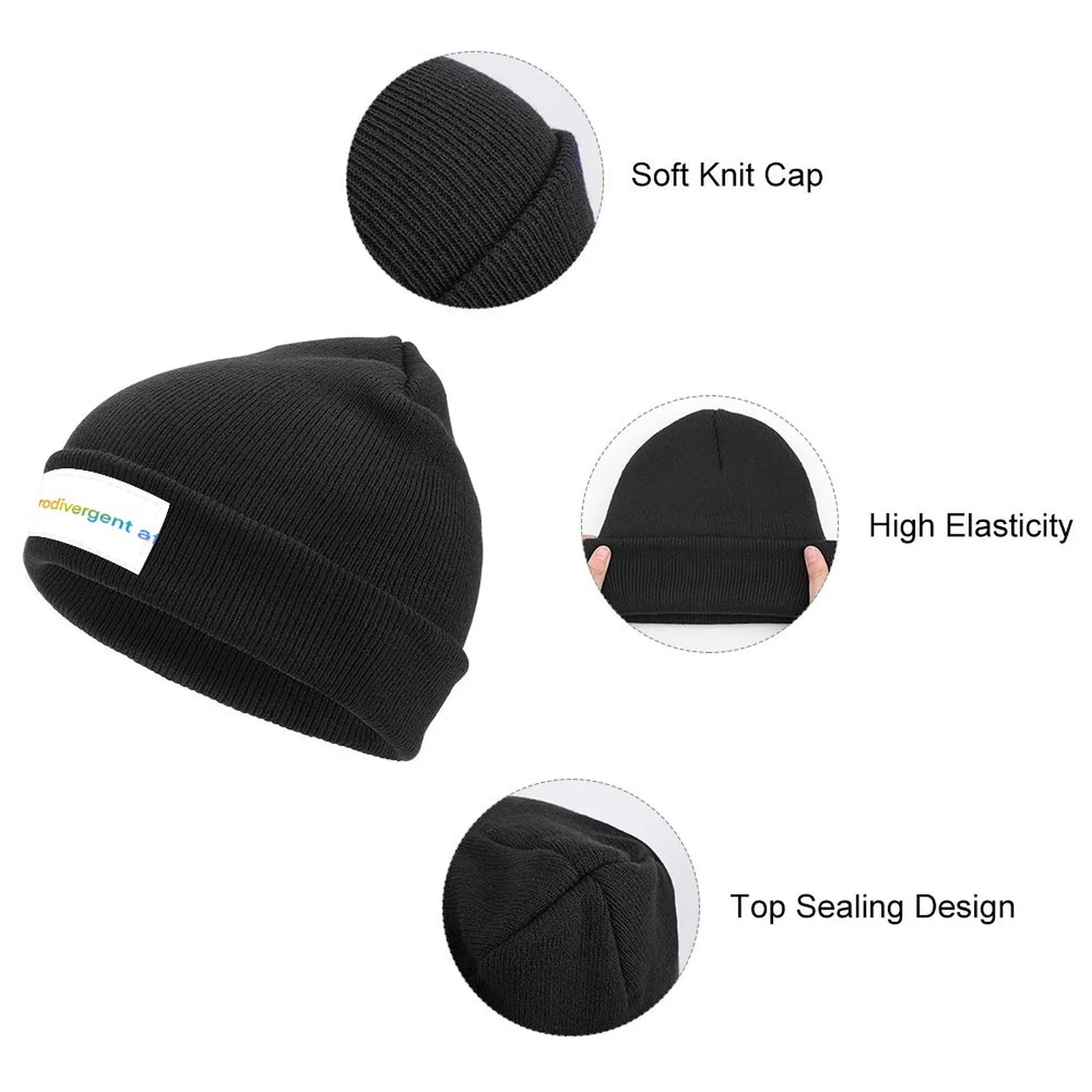 Фото Neuroivergent af Вязаная кепка Icon Snapback Кепка походная шапка Кепки Мужские женские №3