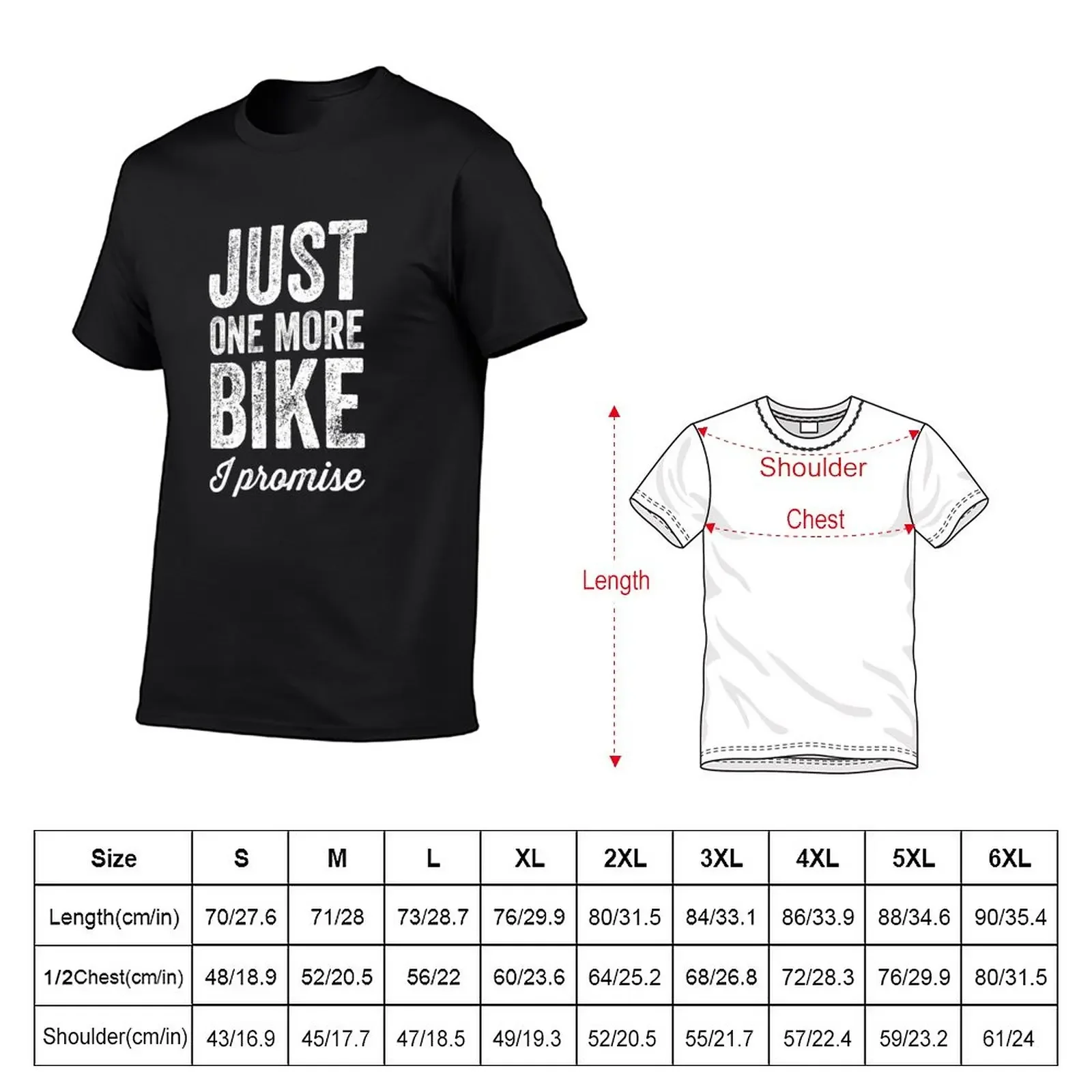 Фото NG Just one more bike I обещание - футболка для любителей велосипедов, мужская футболка с аниме, мужские винтажные футболки №2
