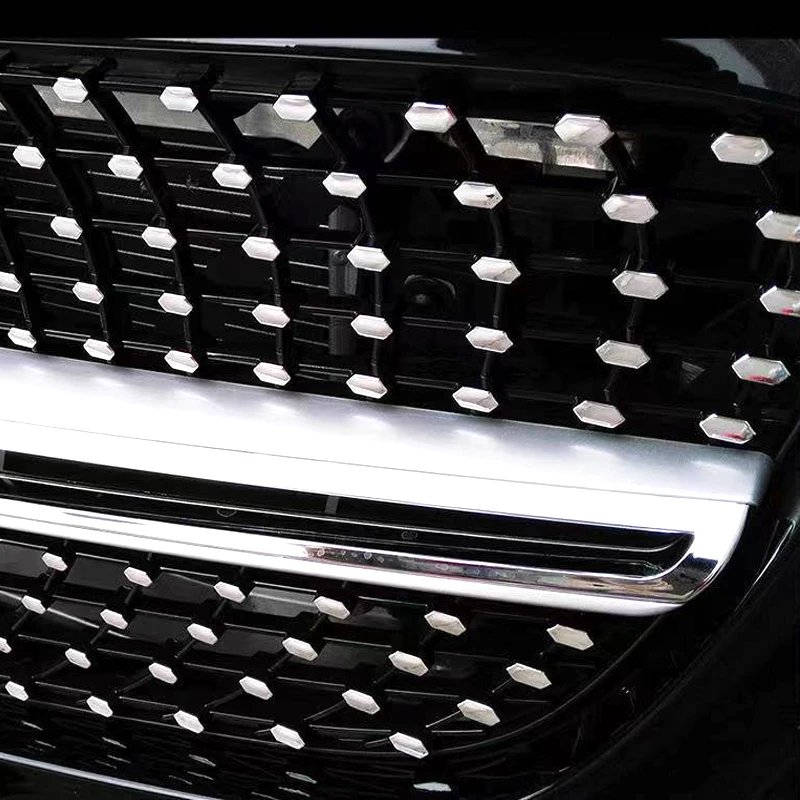 Фото Для Mercedes Benz A GLA CLA Class W177 V177 H247 C117 W117 Автомобильная решетка воздухозаборника с блестками, сетка звездного неба, отделка с блестками №2