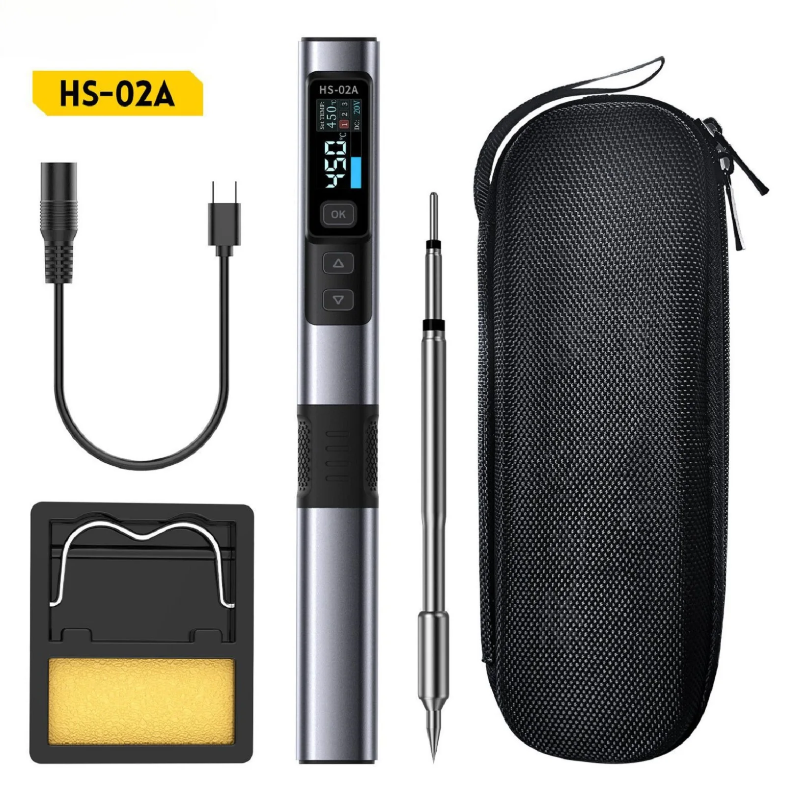 Фото HS-02A Паяльник Паяльная станция PD100W Портативная ремонтная термостатическая паяльная станция Паяльный карандаш №4