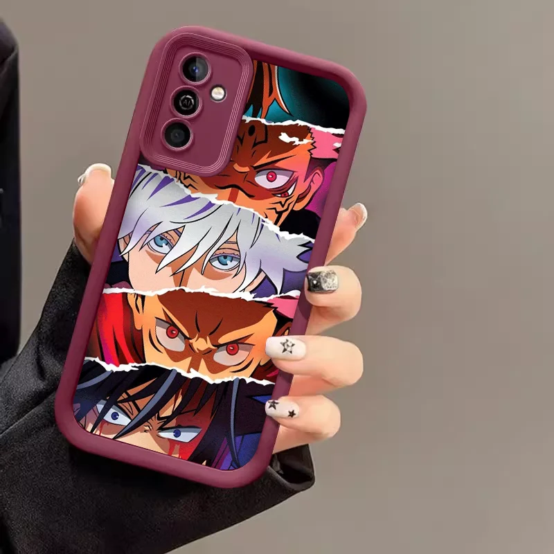 Фото Чехол для телефона с изображением аниме дзюдзюцу кайсен для Samsung Galaxy S25 S24 FE S23 S22 S21 Plus Note 20 Ultra 5G Satoru Gojo, мягкий чехол с защитой от падения №5