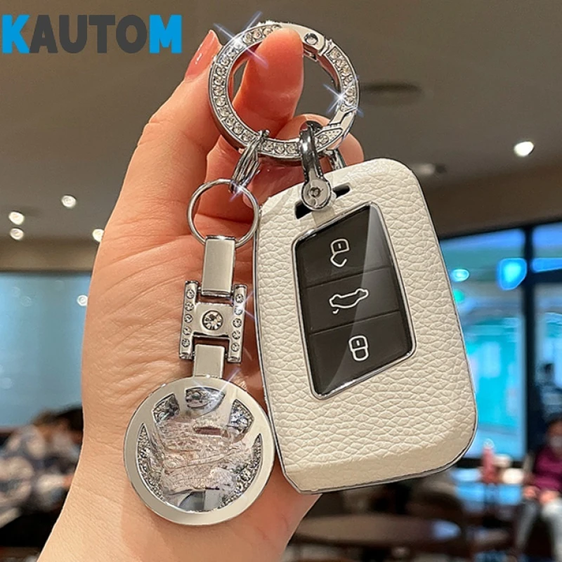 Женский кожаный чехол для ключа высокого качества для Volkswagen Passa 330 CC Magotan B8