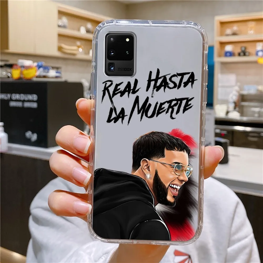 Фото Чехол для телефона Anuel AA Real Hasta La для Samsung Galaxy A52 A12 A51 S21 Edge S22 ULTRA S23 S20LITE Plus ультра прозрачный чехол №2
