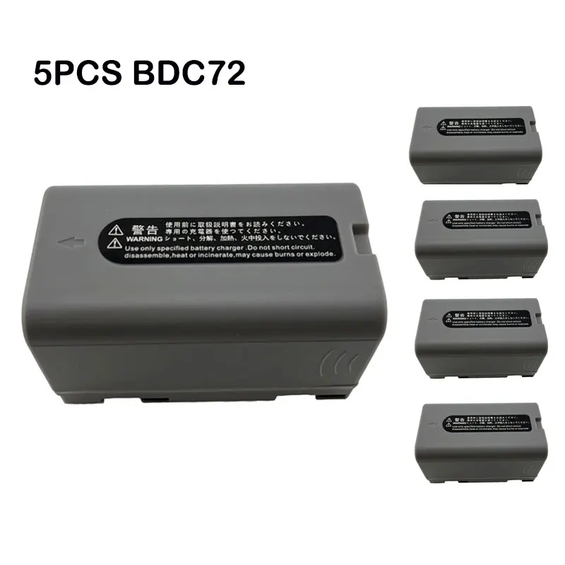 5 шт. BDC72 аккумулятор для Top-con GM-52 OS/ES FX101 тахеометр, литий-ионный аккумулятор 7,2 В, 5986 мАч, аккумулятор для инструментов