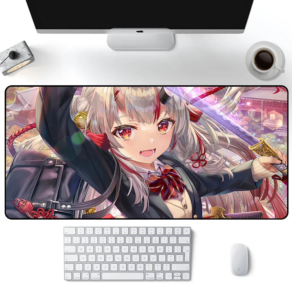 Nakiri Ayame Hololive Коврик для мыши Большой игровой коврик для мыши Gamer XXL Компьютерный офисный коврик для мыши Коврик для клавиатуры Настольный коврик для ноутбука Mausepad